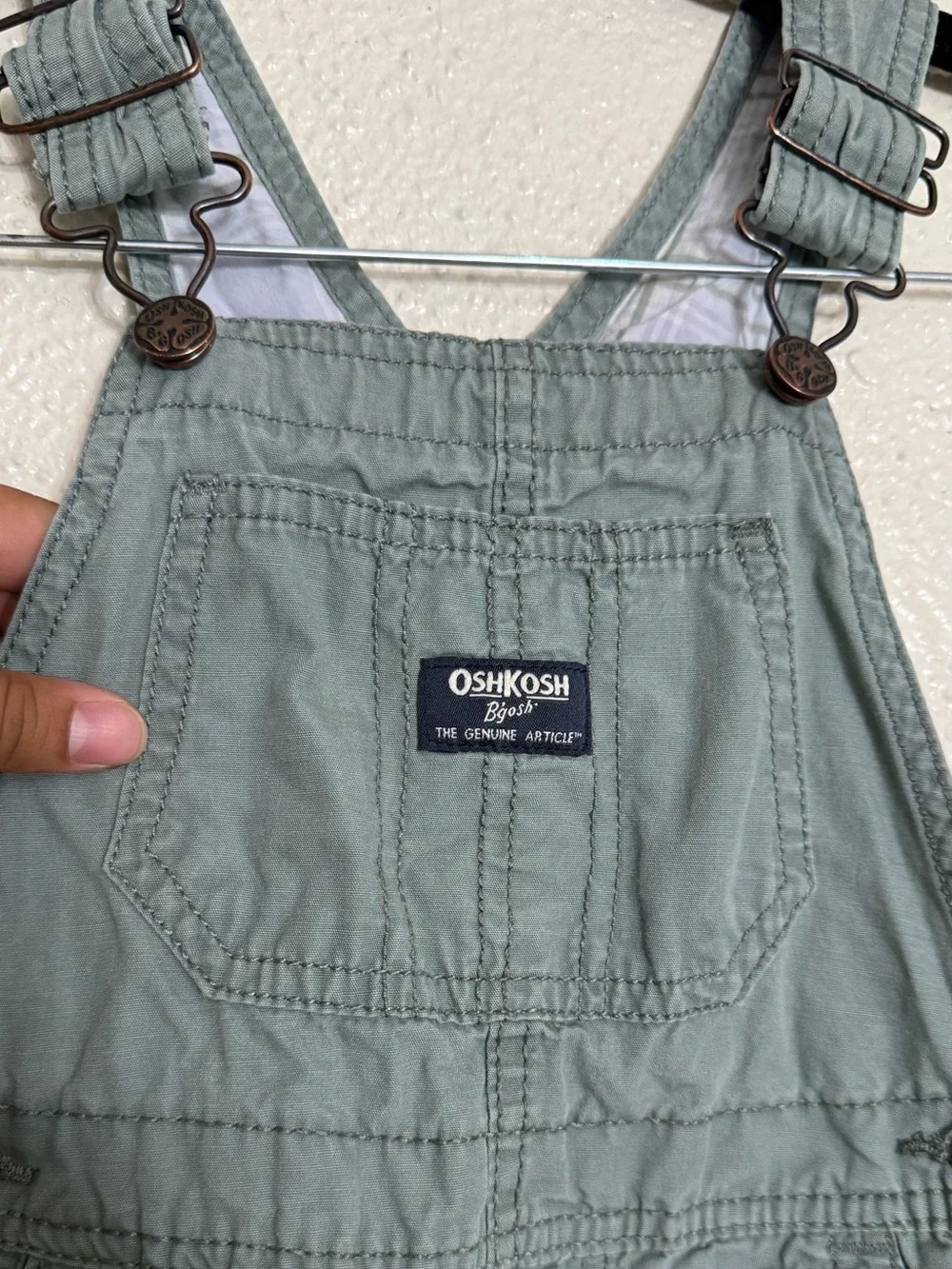 OshKosh B'gosh Sage Green Toddler Overalls 4T size